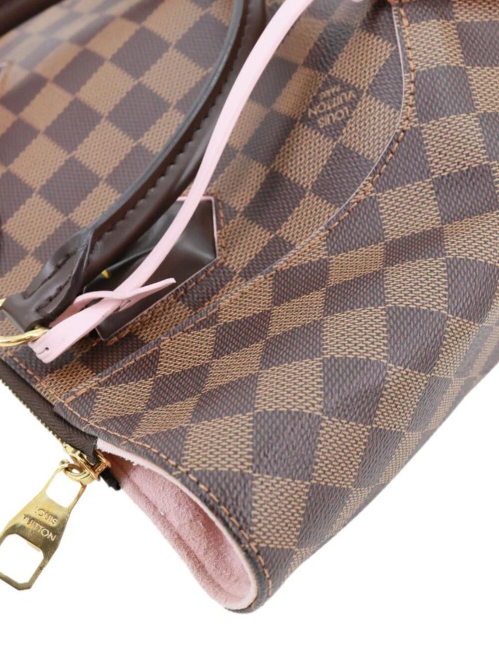 Louis Vuitton  Caissa PM Damier Ebene Tote Bag Rose Ballerine - Picture 5 of 11